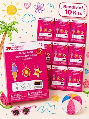 🖍️ 10 Packs for $9 or 20 for $15 WAY TO CELEBRATE NWT Shrink Art Craft Kit